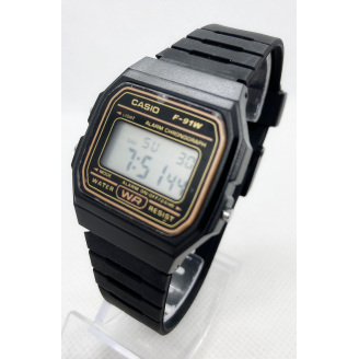 Годинник чоловічий наручний електронний CASIO (Касіо) F-91W Чорний Репліка ( IBW821BY )