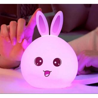 Силіконовий дитячий нічник Кролик Dream Light - Bunny LED RGB 7 режимів Білий EL-543-13