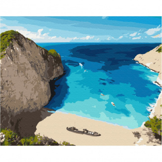 Картина за номерами Блакитна лагуна Brushme BS52632 40х50 см