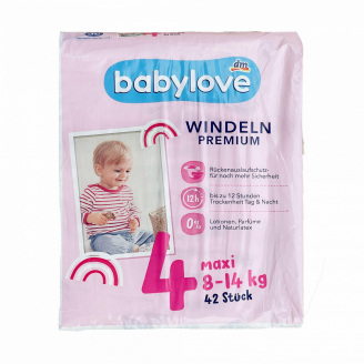 Підгузки Babylove Premium 4 Maxi 8-14 кг 84 шт