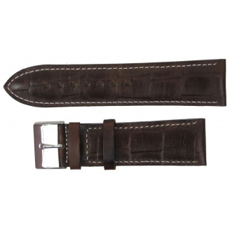 Ремінець для годинника зі шкіри Mykhail Ikhtyar 24 мм Коричневий (S508-24S brown)