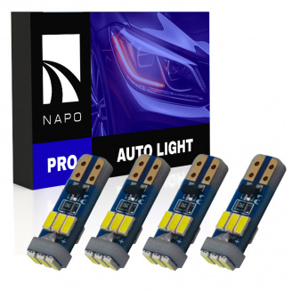 Комплект світлодіодних ламп Napo PRO T5-3014-9smd T5 W1,2W 4 шт Білий (2442312084)