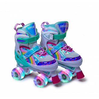 Розсувні ролики квади Scale Sports 34-37 Rainbow Tiffany (1962757043)