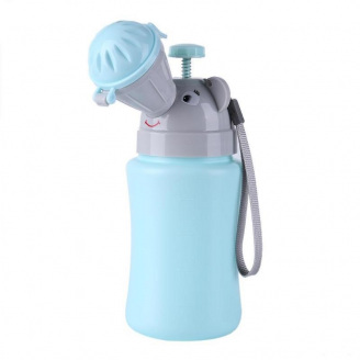 Портативний дитячий пісуар SUNROZ Travel Urinal Potty туалет для хлопчика Синьо-сірий (SUN5002)