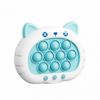 Електронний Попіт Pop It Pro Kitty Антистрес 4 Режиму Біло-блакитний (863)