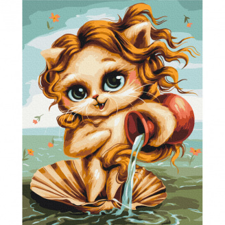 Картина за номерами Котик Водолій Маріанна Пащук Brushme BS53912 40x50 см