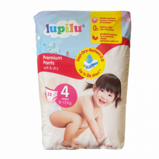 Підгузки-трусики Lupilu Premium 4 Maxi 8-15 кг 22 шт