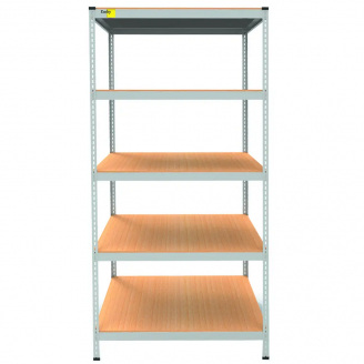 Металевий стелаж Emby Light Series 5 полиць ДСП до 100 кг 2400х900x600 мм