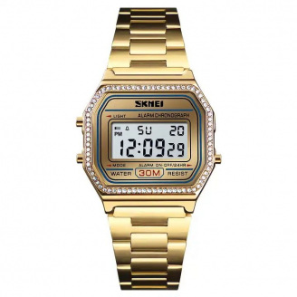 Годинник наручний жіночий Skmei 1474 Gold 1474GD (17136-hbr)
