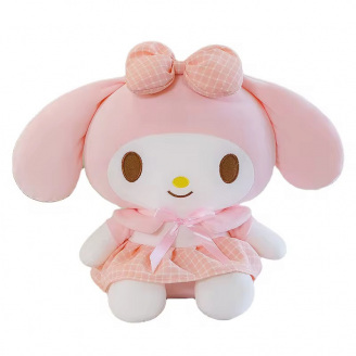М'яка іграшка плюшева Hello Kitty аніме Куромі Май Мелоді в рожевій сукні 50 см Рожево-білий (1015)