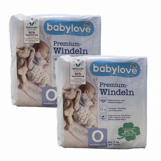 Підгузники Babylove Premium 0 newborn XS (до 3 кг) 48 шт