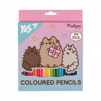 Олівці кольорові YES 24 кол Pusheen Stormy and Pip (290741)