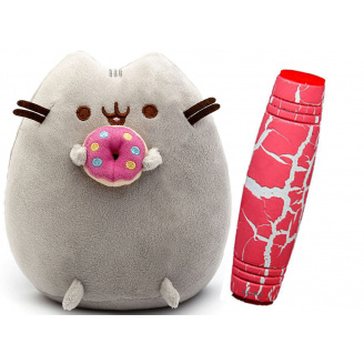 Комплект М'яка іграшка кіт з пончиком VOLRO Pusheen cat та Антистрес іграшка Mokuru (vol-727)