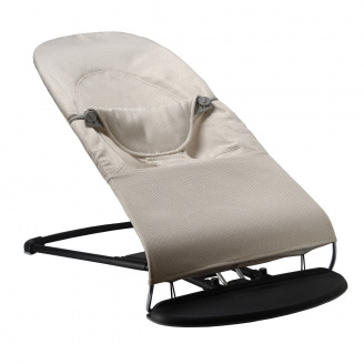 Дитячий шезлонг-гойдалка SBT group BABY Balance Soft бавовна 68х38х60 см Бежевий (BBS-04-00)