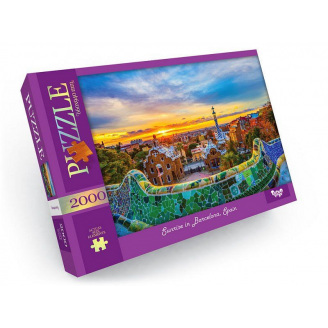 Пазл класичний Danko Toys C2000-01-01-10 2000 ел (Sunrise in Barselona, Spain)
