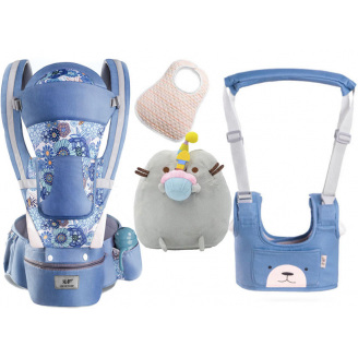 Хипсит эрго-рюкзак кенгуру переноска Baby Carrier 6 в 1 и игрушка Пушин кот Кекс (vol-1901)