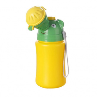Портативний дитячий пісуар SUNROZ Travel Urinal Potty туалет для хлопчика Жовто-Зелений (SUN5004)