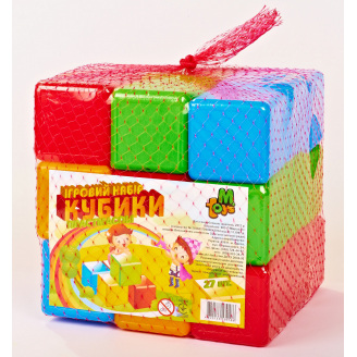 Кубики кольорові MToys 09064 27 шт