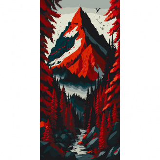 Картина за номерами Червоний ліс Art Craft 11021-AC 40х80 см