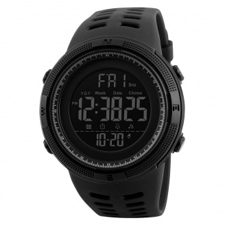 Годинник наручний чоловічий Skmei 1251 All Чорний 1251BK (12290-hbr)