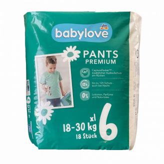 Підгузки-трусики Babylove Premium 6 XL (18-30 кг) 18 шт