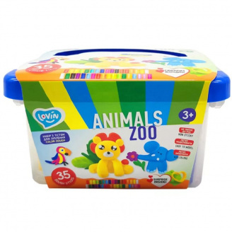 Набор теста для лепки Lovin Zoo animals box (41221)