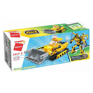 Детский конструктор Стройтехника Qman 1417 в коробке Savage Bulldozer