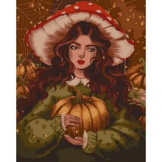 Картина за номерами Дівчина осінь POLLYPOPOP92 Art Craft 10065-AC 40x50 см