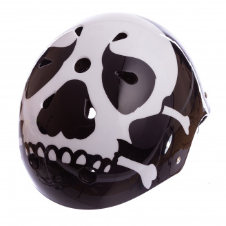 Шлем для экстремального спорта Zelart SKULL SK-5616-015 р-р L-56-58 черный-белый