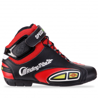 Мотоботы короткие SPEED BIKERS A016 44 Черный-красный