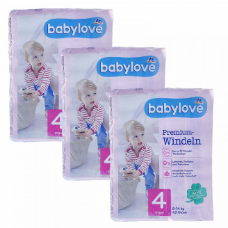 Дитячі одноразові підгузники Babylove Premium 4 maxi (8-14) кг 126 шт