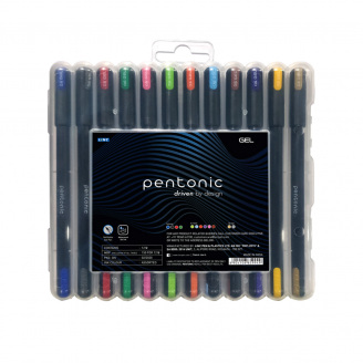 Ручка гелева Pentonic 12 кольорів PVC бокс 0,6 мм LINC (411959)