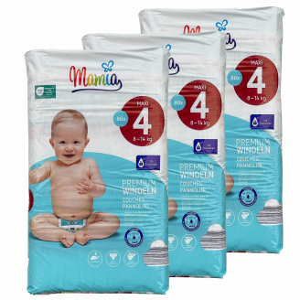 Підгузники Mamia Premium 4 8-14 кг 240 шт 3 уп