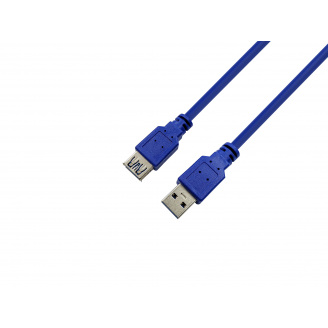 Кабель PrologiX USB/USB V 3.0 M/F 1.8 м синій PR-USB-P-11-30-18m