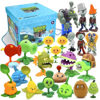 Комплект іграшок героїв з гри Plants vs Zombies Росли проти зомбі 22 персони Різнокольоровий (bigbox)
