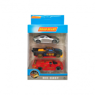 Набор металлических машинок A-Toys 699-03S в коробке 3шт Вид 3