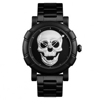 Наручний чоловічий годинник Skmei Skull 9178 Чорний (1077593889)