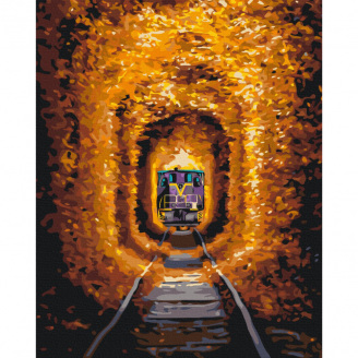 Картина за номерами Тунель кохання та потяг Sergiy Stepanenko Brushme BS53789 40x50 см