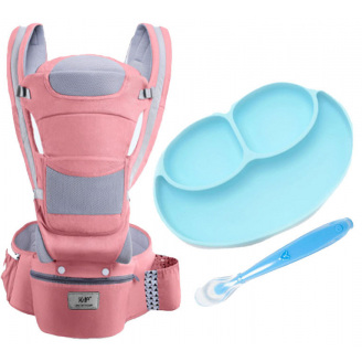 Хипсит эрго-рюкзак кенгуру переноска Baby Carrier 6 в 1 Розовый (vol-1932)