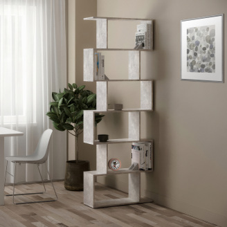 Стелаж для книг та декору на 6 комірок No Brand GT-56 700х238х1920 мм Бетон (20313492)