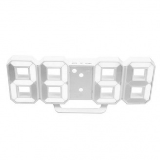 Часы настольные электронные RIAS LY-1089 LED с будильником и термометром White Ligh White (3_02671)