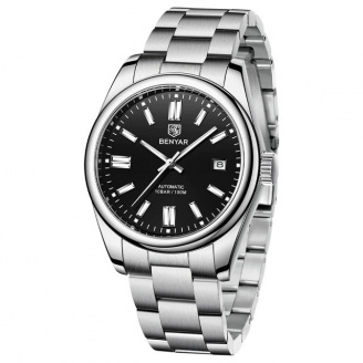 Наручний годинник Benyar Automatic 10 BAR Сріблястий (2783)