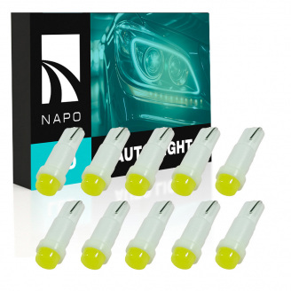 Комплект світлодіодних ламп Napo LED T5-1led-A T5 W1,2W 10 шт Білий (2440664806)