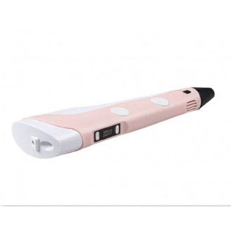 3D ручка c LCD дисплеем 3DPen Hot Draw 3 Pink+Досточка+Ножницы+Комплект эко пластика для рисования 249 метров