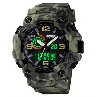 Годинник наручний Skmei 1520 Camouflage Green 1520CMGN (17151-hbr)