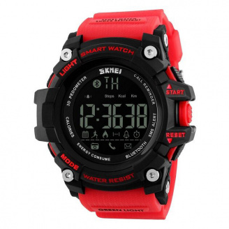 Наручные мужские смарт часы Skmei 1227 Red (12374-hbr)