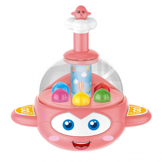Детская юла Самолет Limo Toy BM1201 16 см Розовый