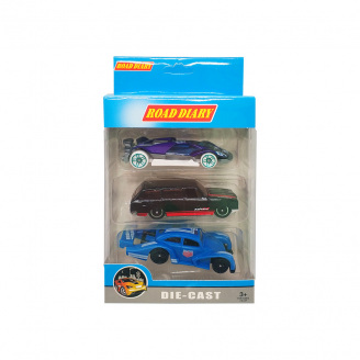 Набор металлических машинок A-Toys 699-03S в коробке 3шт Вид 1