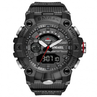 Часы наручные мужские Smael 8040 Black (15159-hbr)