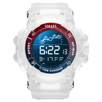 Часы наручные Smael 8082 White Red & Blue (15202-hbr)